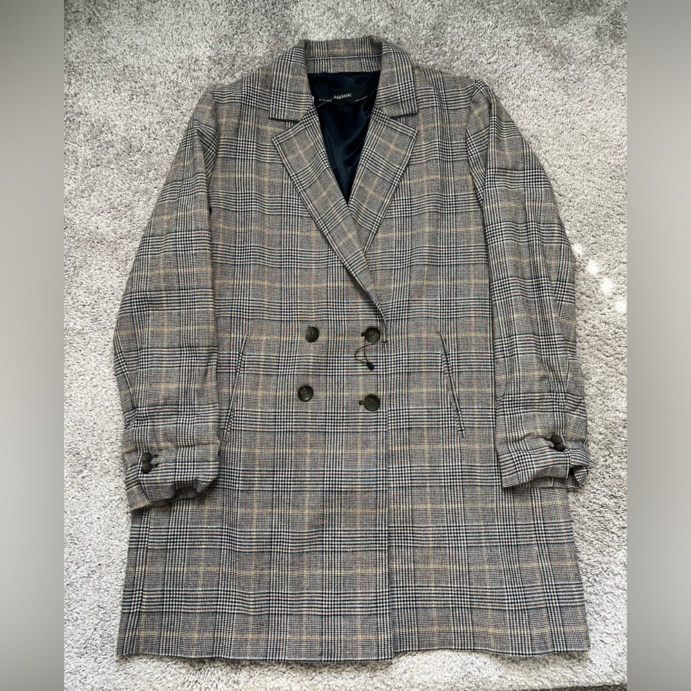 Zara Plaid Blazer Jacket